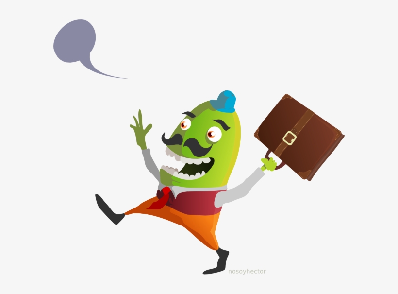 Funny Man Carrying Briefcase Clip Art - Stress Sintomas, transparent png