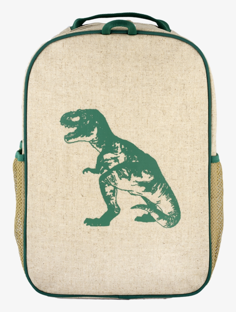 Green Dinosaur Grade School Backpack - Soyoung Raw Linen Blue Dino Grade School Backpack, transparent png