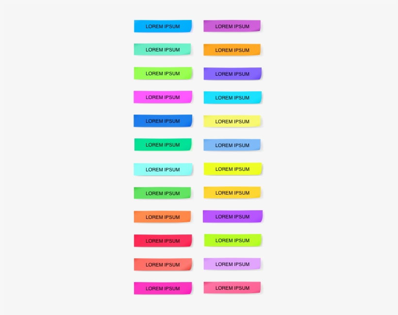 Post It Strips - Post It Notes Strips, transparent png