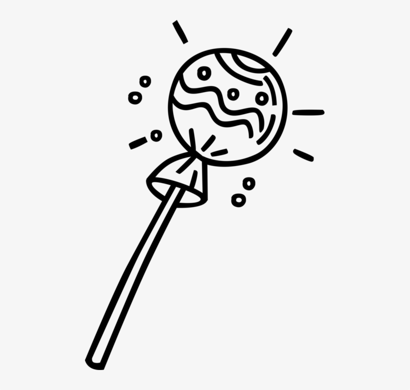 Vector Illustration Of Lollipop Sucker Candy Confection - Clip Art, transparent png