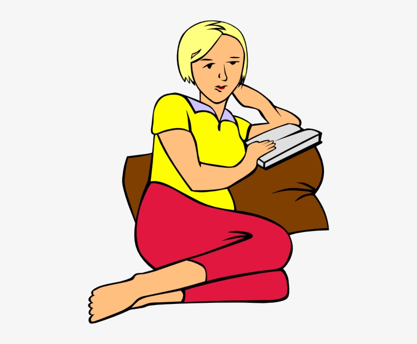 Reading Woman Clipart Transparent, transparent png