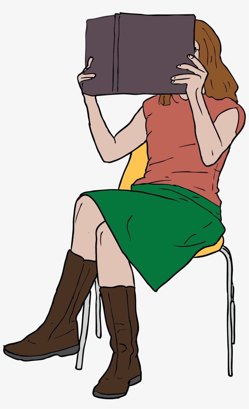 Girl Reading Clip Art, transparent png