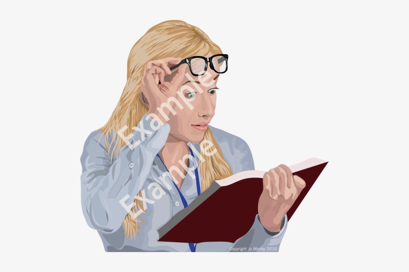 Png File Of Drawn Vector Image Of A Woman Reading, - Girl, transparent png