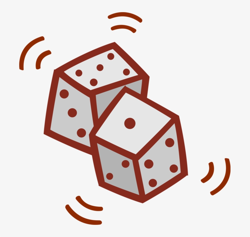 Vector Illustration Of Dice Used In Pairs In Casino, transparent png