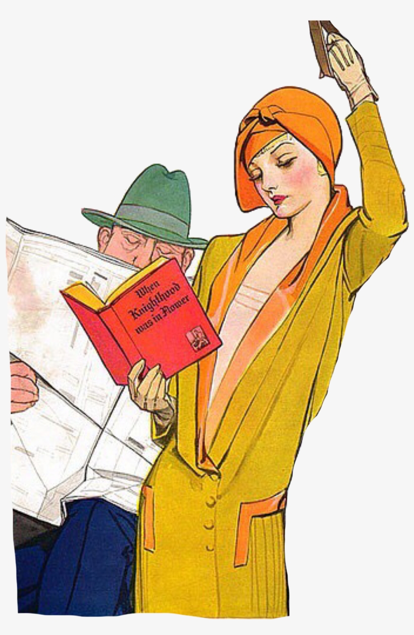 Vintage Woman Reading Reading Art, Woman Reading, Vintage - Magazine, transparent png