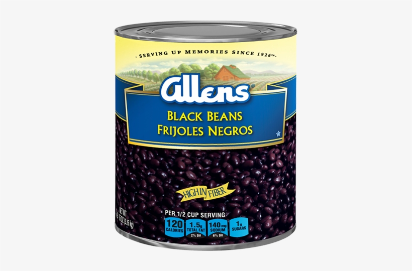 Allens® Black Beans - Allens Lima Beans, Green And White - 15.25 Oz Can, transparent png