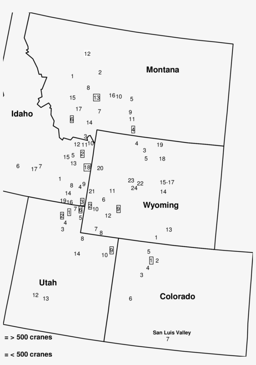 September Survey Locations For The Rocky Mountain Population Rocky
