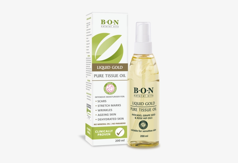 Bon Liquid Gold Pure 100ml - B.o.n Liquid Gold Tissue Oil 100ml, transparent png