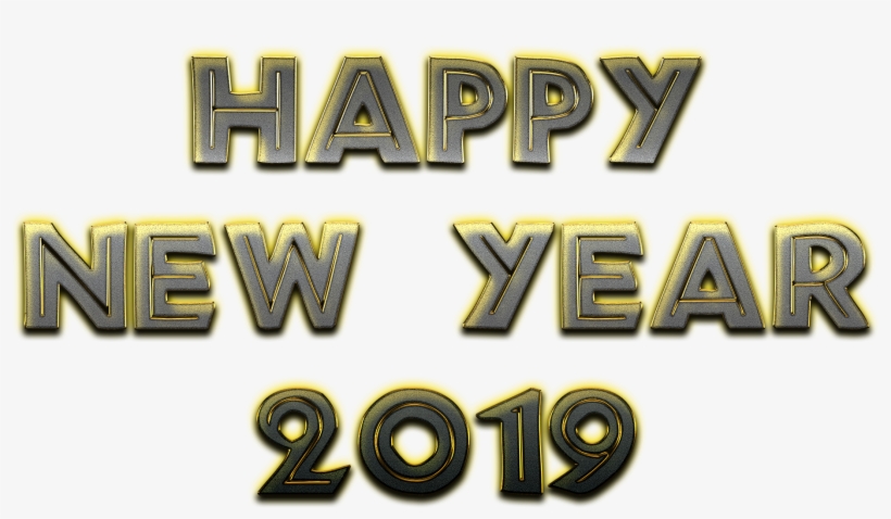 Happy New Year Png 2019 Transparent Background - Metal, transparent png