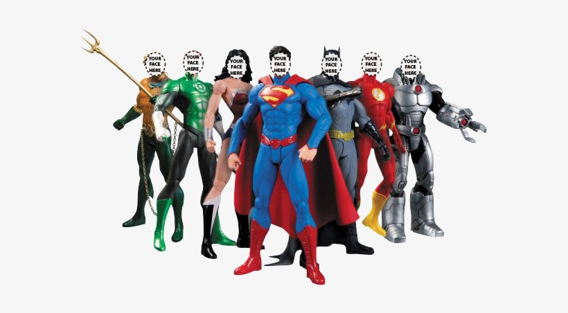Superhero Boxset Personalized 6" Action Figures With - Dc Collectibles Justice League 7-pack Action Figure, transparent png