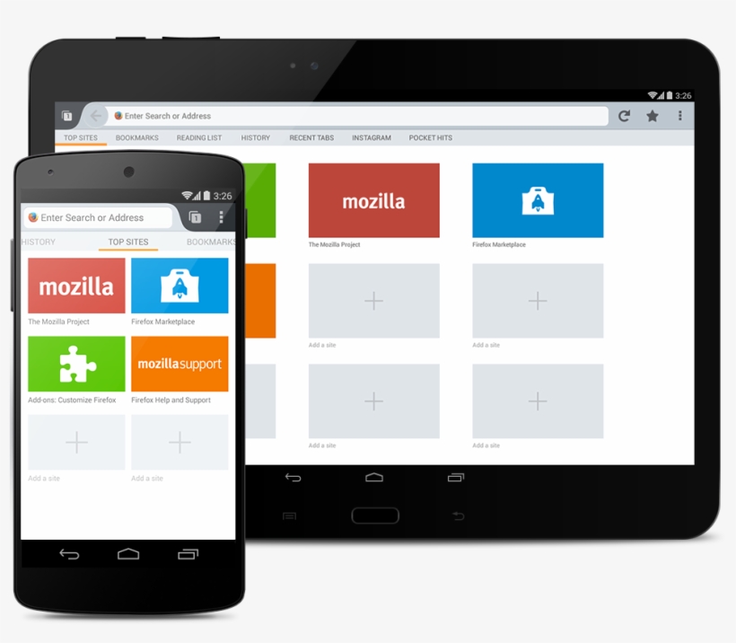 Firefox - Android Mobile And Tab, transparent png