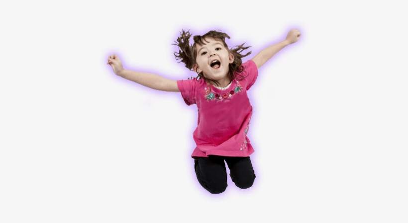 Girl Jumping For Joy - Fun And Function Faux Fur Blanket Slipcover, Blue, transparent png