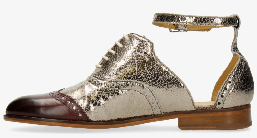 Derby Shoes Sally 70 Metal Burgundy Gold - Sneakers, transparent png