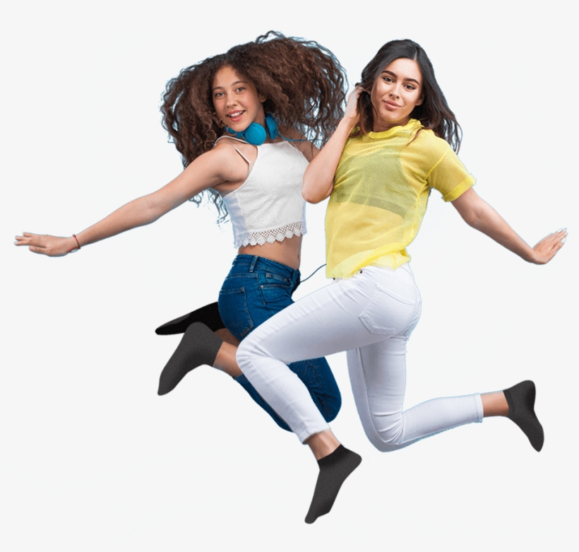 Two Teen Girls Jumping - Adolescence, transparent png