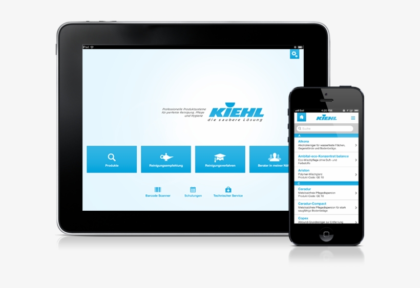 Darstellung Tablet- Und Smartphoneversion - Kiehl, transparent png