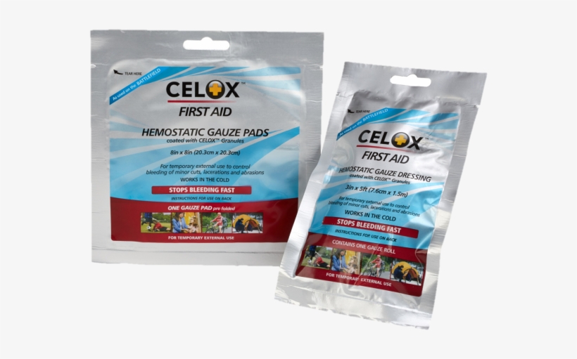 Stop The Bleed Approved Hemostatics - Celox Gauze Pad, 4 X 4, transparent png
