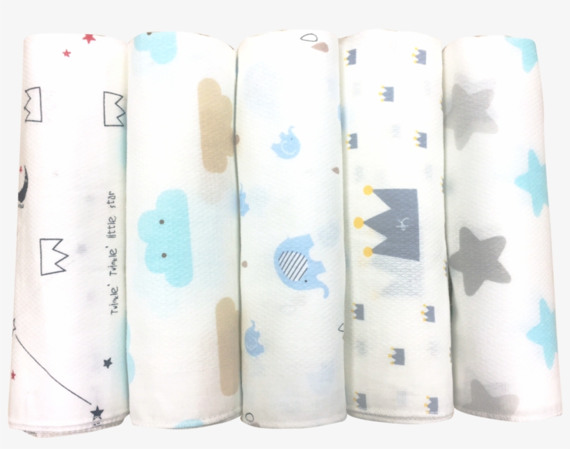 Cotton Gauze Handkerchief 5 Pcs Set - Paper, transparent png