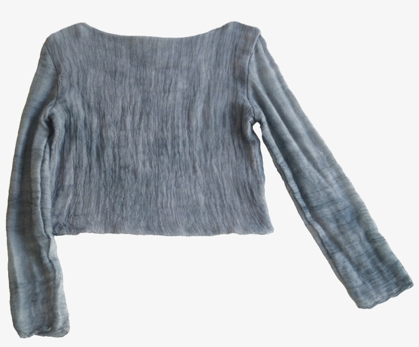 Halo Labels Gauze Long Sleeve Top Grey - Top, transparent png