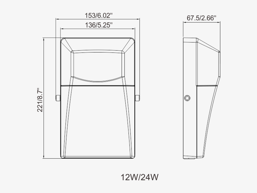 Decorative Fancy Solar Sensor Modern Wall Pack Led - Diagram, transparent png