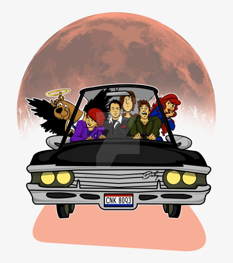 Image Result For Supernatural And Scooby Doo - Angel Slouchy V-neck Super Doo Gang, transparent png