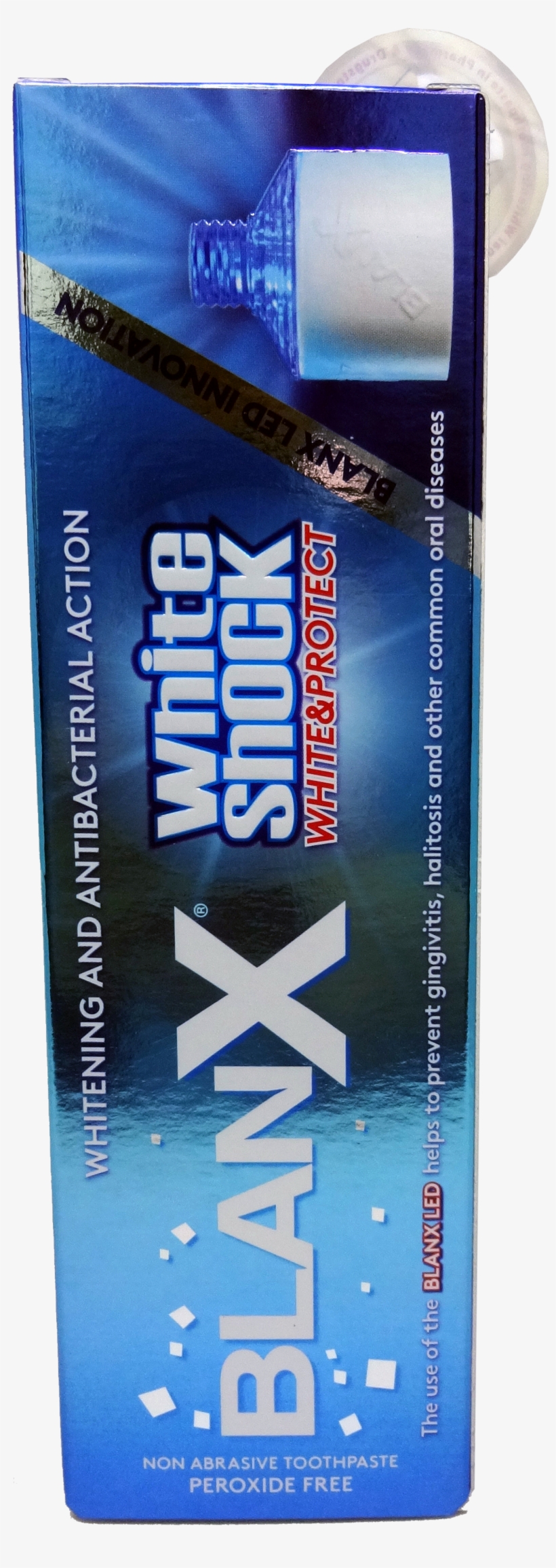 Blanx White Shock Toothpaste Packaging And Labeling 3672x4896 PNG