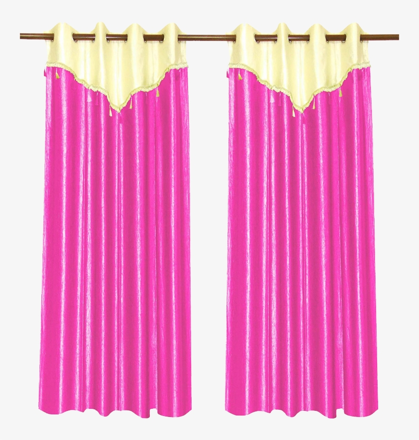 Ivory And Pink Curtain With Flap 2 Pcs Set - Curtain, transparent png