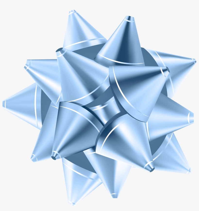 Blue Gift Bow Png, transparent png