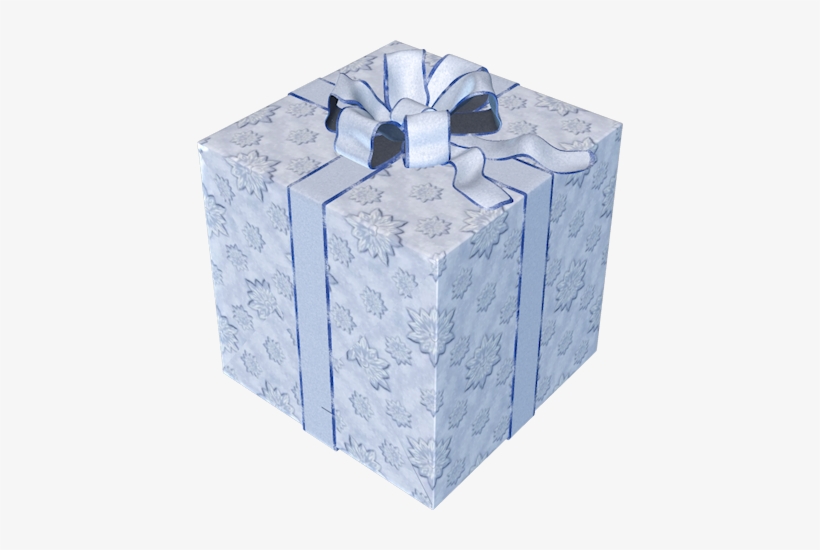 Blue Present Box With Bow Png Clipart - Blue Present Transparent Background, transparent png