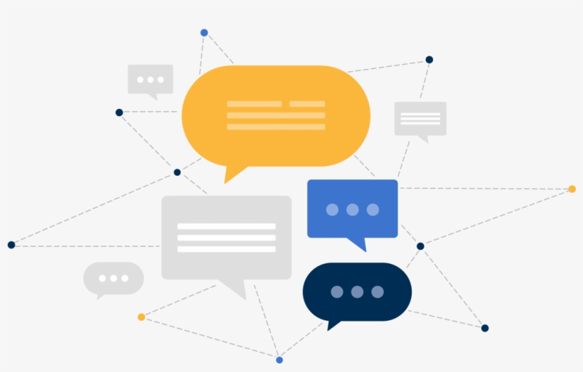Open Source Chat Bubbles And Connected Dots - Open-source Software, transparent png