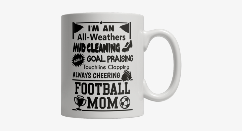 Cheering Football Mom - Mug, transparent png