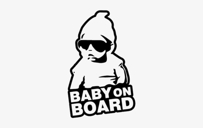 Baby On Board With Sun Glasses - Baby On Board, transparent png