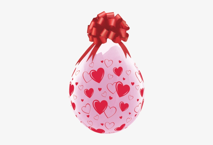 18" Redondo, Diamante Transparente Con Corazones Rojos - Stuffing Balloon, transparent png