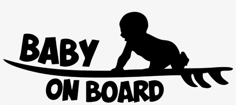Picture - Baby In Car Surf Stickers, transparent png