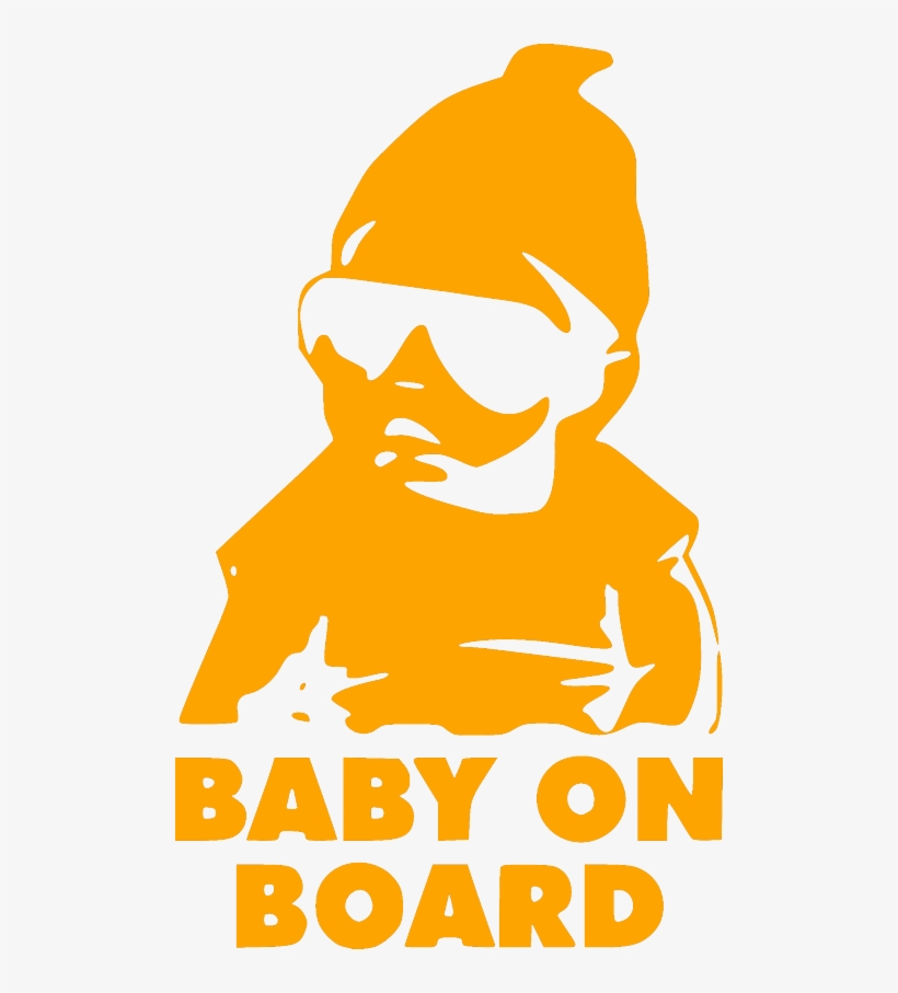 Please Note That The White Image Is A White Sticker - Sticker Baby In Car, transparent png