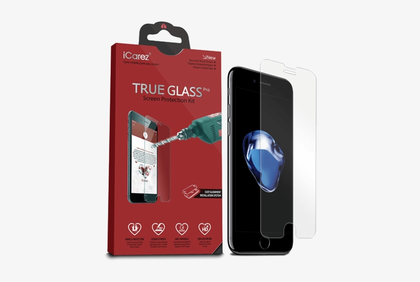 Icarez Tempered Glass Screen Protector For Samsung, transparent png