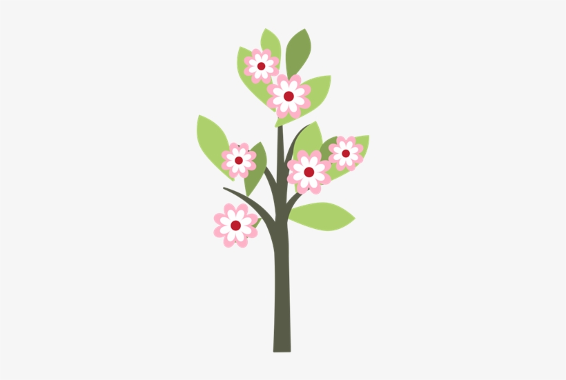 Vinilo Decorativo Árbol De Flores Rosas Y Hojas Verdes - Arbol Con Flores Png, transparent png