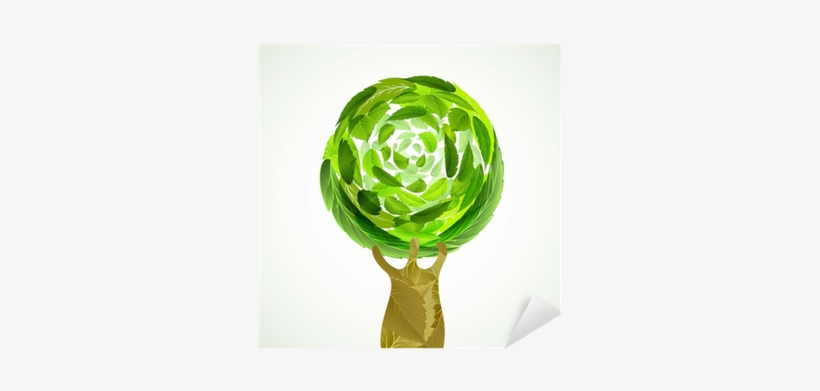 Vinilo Pixerstick Temporada Árbol Con Hojas Verdes - Illustration, transparent png
