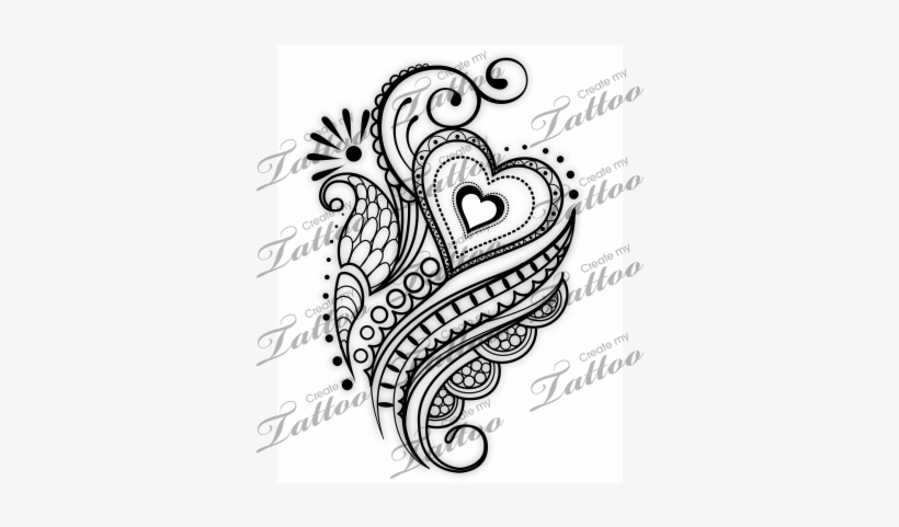 Marketplace Tattoo Sbink Mehndi Heart - Tattoo, transparent png