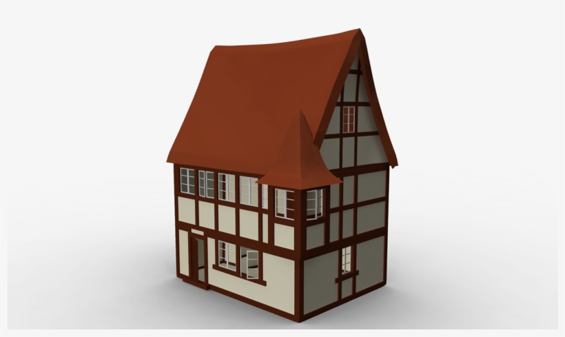 Added In More Wooden Beams, Windows, And Broke Up Some - House, transparent png
