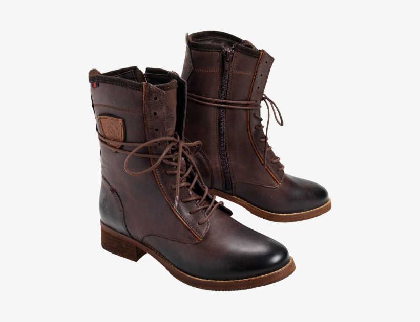 Smart, Detailed High Lace-up Boots In Smooth, Soft - Coturno Feminino Em Couro, transparent png