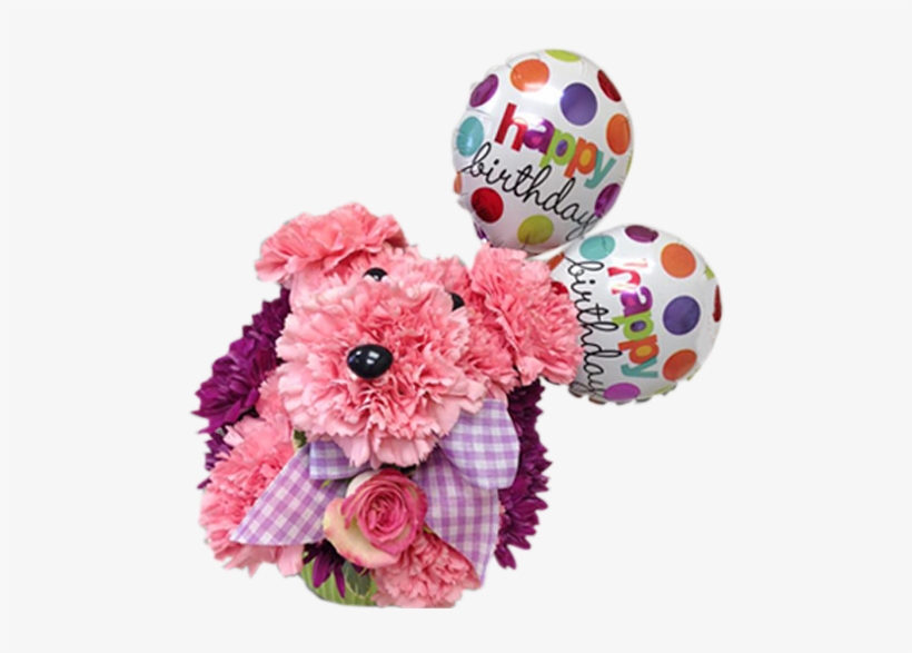 Carnation Puppy Birthday - 21 Inch Happy Birthday Circles - Flat, transparent png