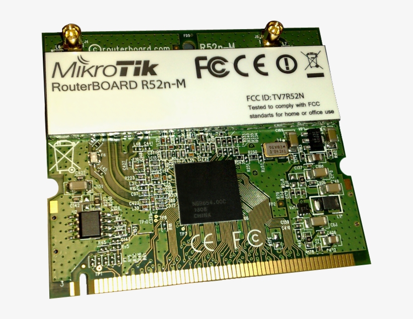 Routerboard R52n M Top View Transparent - Mikrotik R52nm 802.11a/b/g/n Mini Pci Card, transparent png