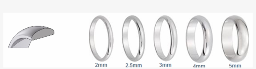 Modelos Anillos Matrimonio Media Caña Plana - Ladies 14k White Gold 4mm Half Round Wedding Bridal, transparent png