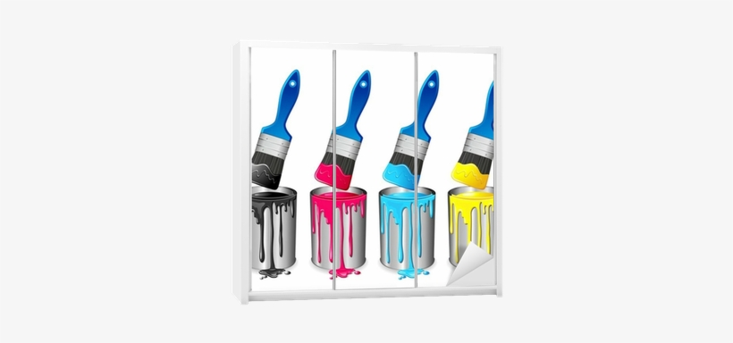 Barattolo Di Vernice E Pennello Tin Of Paint And Brush - Paintbrush, transparent png