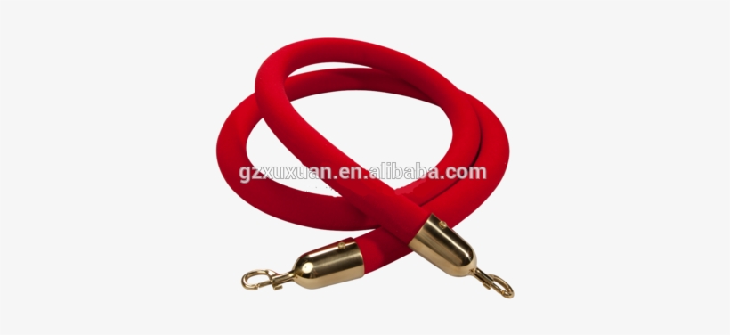 Velour Rope For Rope Stand Queue Barrier With Snap - Nylon Velour Rope - 8' - Burgundy, transparent png