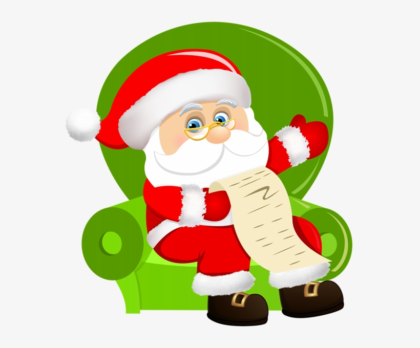 Santa Claus Sitting On Chair Png Clip Art Image - Sitting On Chair Clipart, transparent png