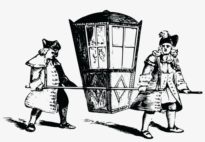 Free Clipart Of Men Carrying A Chair - Sedan Chair 17th Century, transparent png