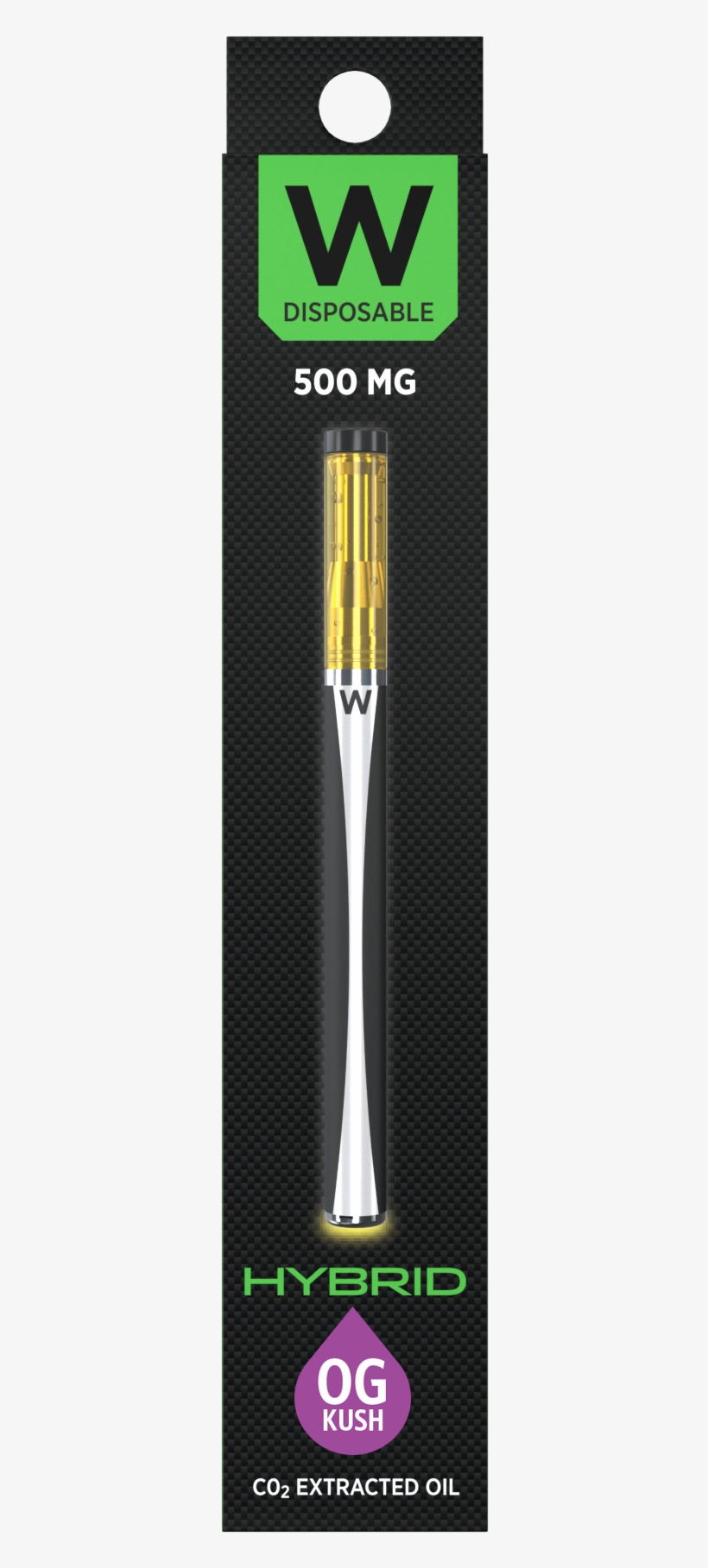 Og Kush Hybrid 500mg Disposable Vaporizer By W Vapes - Vaporizer, transparent png