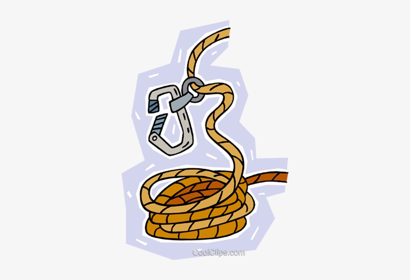 Climber's Rope Royalty Free Vector Clip Art Illustration - Kletterseil Clipart, transparent png