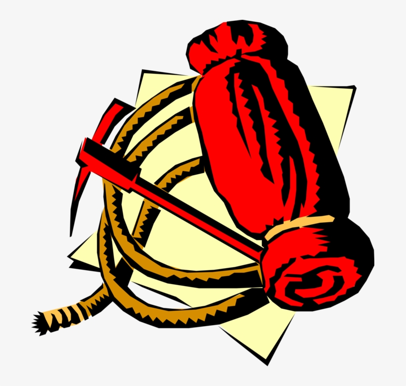 Vector Illustration Of Mountain Climbing Gear With - Mountain Climbing Gear Clipart, transparent png